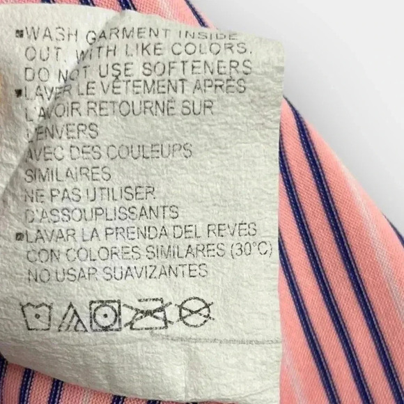 UNDER ARMOUR Performance Polo Stripe youth large peach/blue/white - Picture 10 of 10